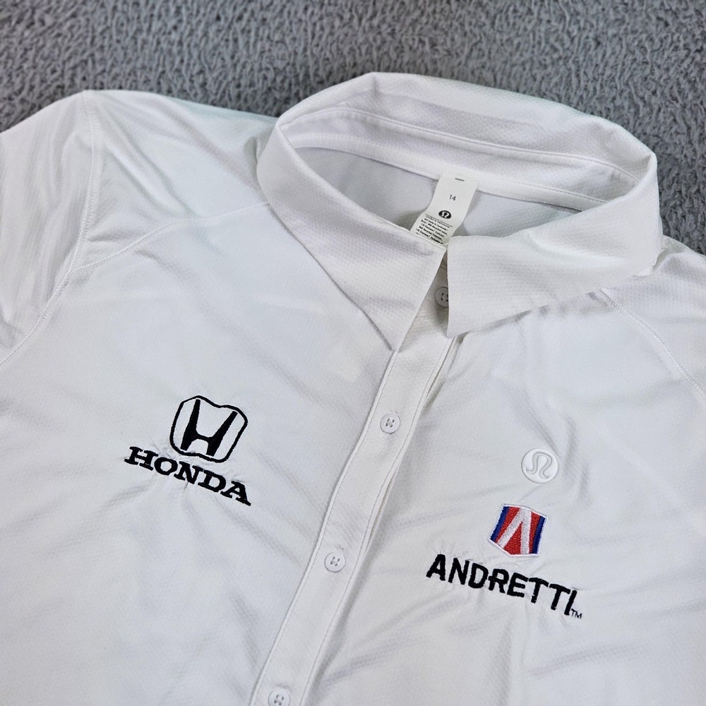 Andretti Honda Motorsports Polo Shirt Womens 14 White Racing Lululemon IndyCar